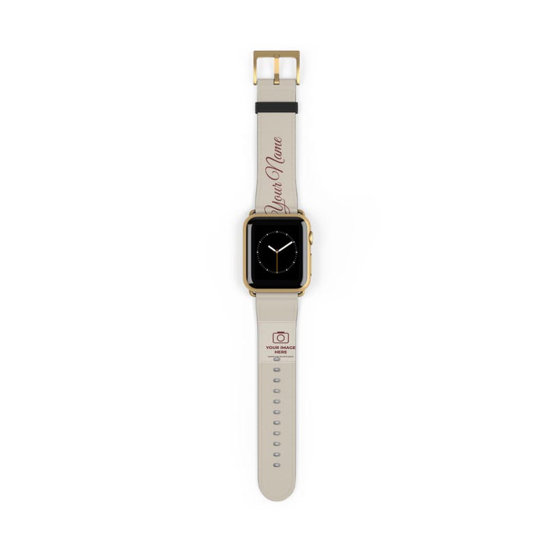 Pulseira personalizada com foto para Apple Watch, pulseira com nome personalizado, sua imagem aqui, presente com foto da família e animais de estimação para ele ou para ela. imagem 5