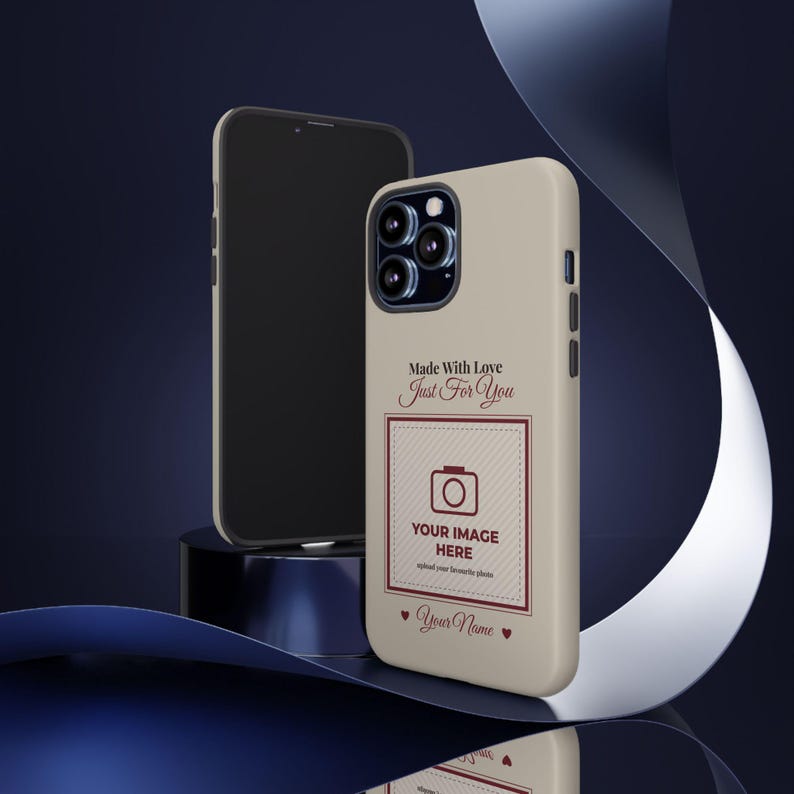 Spersonalizowane etui na telefon ze zdjęciem, wytrzymałe etui na iPhone'a i Samsunga, Twój obraz tutaj, spersonalizowane etui na telefon z imieniem, prezent ze zdjęciem rodzinnego zwierzaka zdjęcie 16