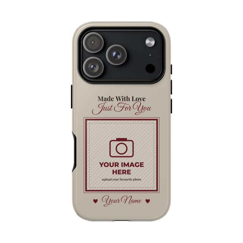 Spersonalizowane etui na telefon ze zdjęciem, wytrzymałe etui na iPhone'a i Samsunga, Twój obraz tutaj, spersonalizowane etui na telefon z imieniem, prezent ze zdjęciem rodzinnego zwierzaka zdjęcie 1