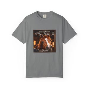 Personalised Horse Photo T-Shirt, Home Is Where My Horse Is, Custom Horse Name Shirt, Equestrian Gift, Horse Owner Tee, Pony Mum image 6