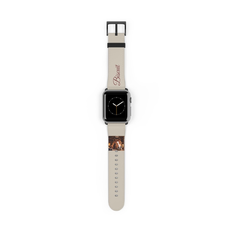 Personalised Horse Photo Watch Strap for Apple Watch, Custom Horse Name Band, Equestrian Gift, Horse Owner Gift, Pony Mum Gift image 1