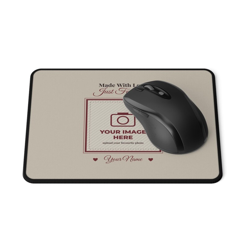 Personalised Photo Mouse Mat, Custom Name Mouse Pad, Your Image Here, Photo Gift for Him or Her, Pet Family Picture Desk Gift image 3