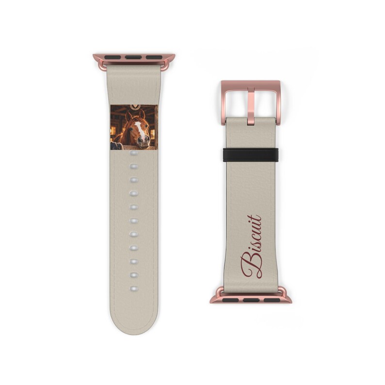 Personalised Horse Photo Watch Strap for Apple Watch, Custom Horse Name Band, Equestrian Gift, Horse Owner Gift, Pony Mum Gift image 14