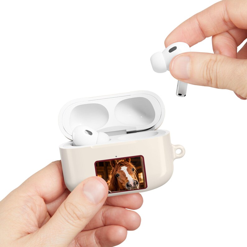 Personalised Horse Photo AirPods Case, Custom Name Earbud Case Cover, Fits Pro and Gen 1-4, Equestrian Gift, Horse Lover Gift image 6