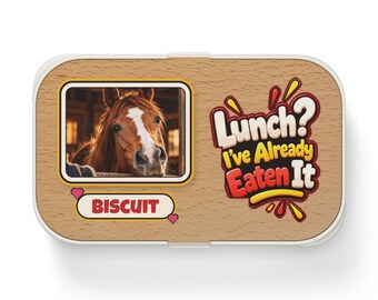 Personalised Horse Photo Bento Lunch Box, Custom Name Lunch Box, Lunch? I've Already Eaten It, Equestrian Gift, Horse Lover Gift