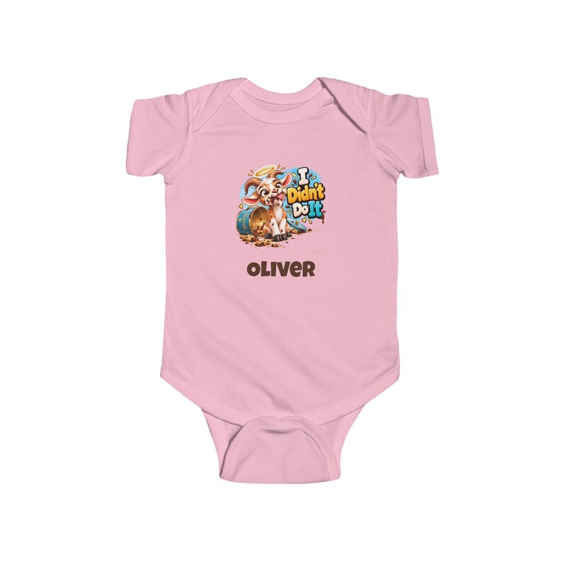 Personalised Baby Bodysuit, I Didn't Do It Funny Goat Baby Vest, Custom Name Baby Grow, Baby Shower Gift, New Baby Gift image 4