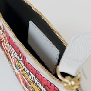 Personalisierte Mini-Clutch für Shopping-Fans, Kosmetiktasche mit Reißverschluss und individuellem Namen, lustiges Geschenk für Ziegenliebhaber, Geschenk für Shopping-Begeisterte, Geschenk für Sie Bild 3