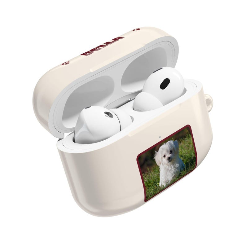 Personalised Pet Photo AirPods Case, Custom Name Earbud Case Cover, Fits Pro and Gen 1-4, Dog Mum Gift, Pet Lover Gift image 4