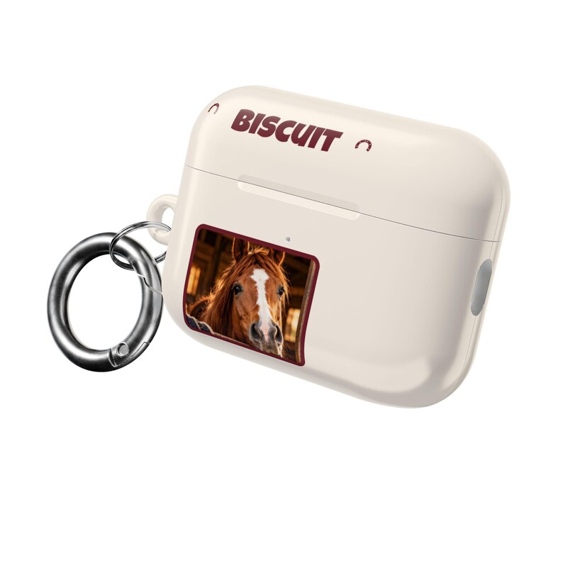 Personalised Horse Photo AirPods Case, Custom Name Earbud Case Cover, Fits Pro and Gen 1-4, Equestrian Gift, Horse Lover Gift image 9