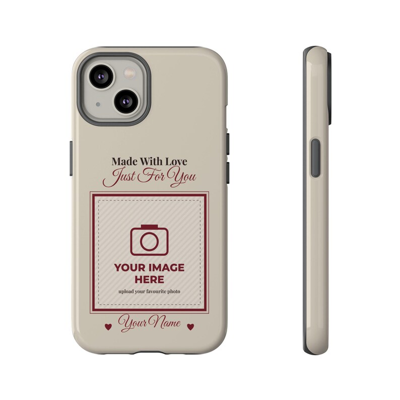 Spersonalizowane etui na telefon ze zdjęciem, wytrzymałe etui na iPhone'a i Samsunga, Twój obraz tutaj, spersonalizowane etui na telefon z imieniem, prezent ze zdjęciem rodzinnego zwierzaka zdjęcie 17