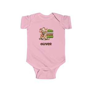 Personalised Baby Bodysuit, Eats Everything Regrets Nothing Goat Baby Vest, Custom Name Baby Grow, Baby Shower Gift, New Baby Gift image 4