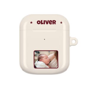 Funda personalizada para AirPods con foto de bebé, funda para auriculares con nombre personalizado, compatible con Pro y Gen 1-4, regalo para papá primerizo, regalo para mamá primeriza imagen 19
