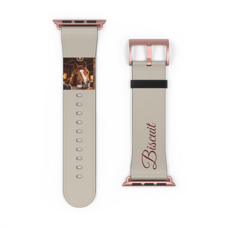 Personalised Horse Photo Watch Strap for Apple Watch, Custom Horse Name Band, Equestrian Gift, Horse Owner Gift, Pony Mum Gift image 16