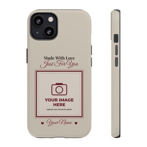 Spersonalizowane etui na telefon ze zdjęciem, wytrzymałe etui na iPhone'a i Samsunga, Twój obraz tutaj, spersonalizowane etui na telefon z imieniem, prezent ze zdjęciem rodzinnego zwierzaka zdjęcie 7
