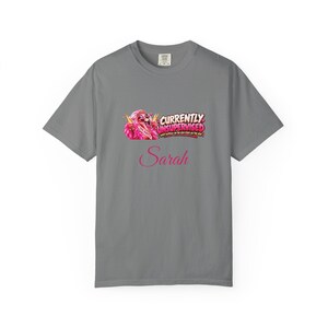 Personalised Currently Unsupervised Hen Party T-Shirt, Custom Name Hen Do Shirt, Funny Flamingo Hen Tee 画像 6