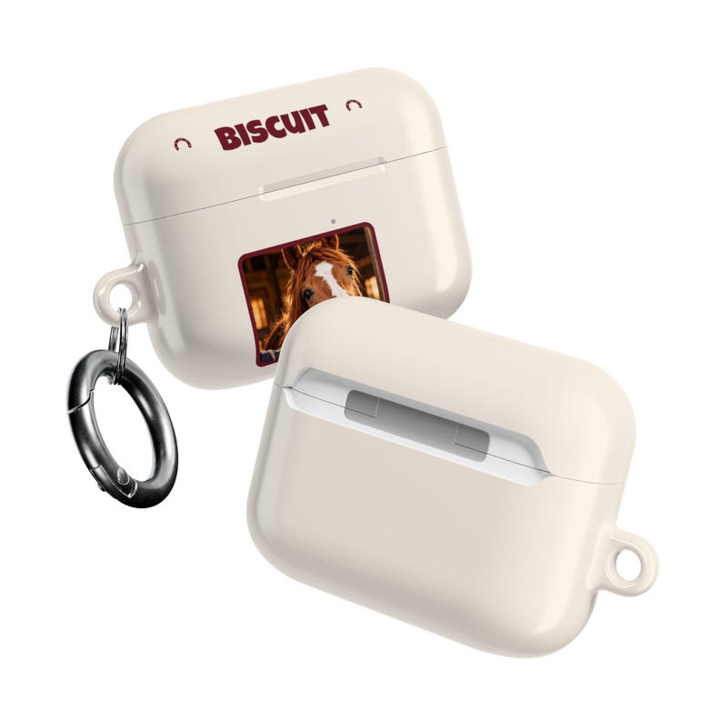 Personalised Horse Photo AirPods Case, Custom Name Earbud Case Cover, Fits Pro and Gen 1-4, Equestrian Gift, Horse Lover Gift image 11