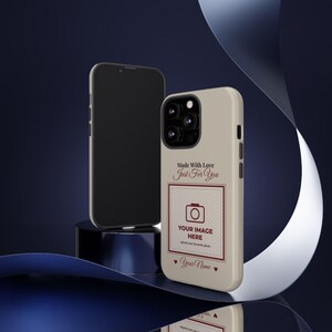 Spersonalizowane etui na telefon ze zdjęciem, wytrzymałe etui na iPhone'a i Samsunga, Twój obraz tutaj, spersonalizowane etui na telefon z imieniem, prezent ze zdjęciem rodzinnego zwierzaka zdjęcie 10