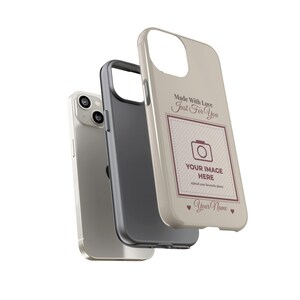 Spersonalizowane etui na telefon ze zdjęciem, wytrzymałe etui na iPhone'a i Samsunga, Twój obraz tutaj, spersonalizowane etui na telefon z imieniem, prezent ze zdjęciem rodzinnego zwierzaka zdjęcie 19