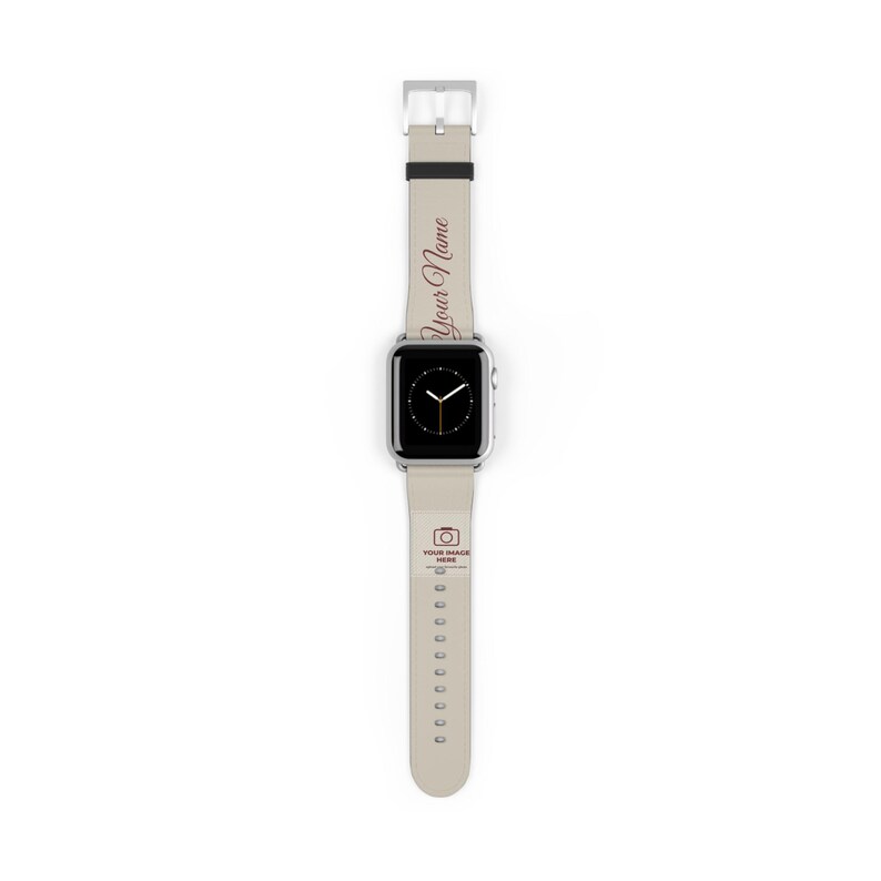 Pulseira personalizada com foto para Apple Watch, pulseira com nome personalizado, sua imagem aqui, presente com foto da família e animais de estimação para ele ou para ela. imagem 3