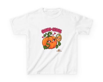 Gourd-geous Kids Halloween T-Shirt, Cute Pumpkin Kids Tee, Autumn Pumpkin Pun Top, Childrens Halloween Outfit