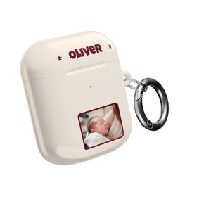 Funda personalizada para AirPods con foto de bebé, funda para auriculares con nombre personalizado, compatible con Pro y Gen 1-4, regalo para papá primerizo, regalo para mamá primeriza imagen 15