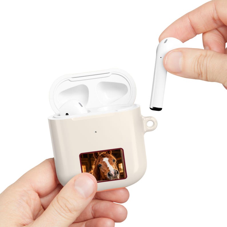 Personalised Horse Photo AirPods Case, Custom Name Earbud Case Cover, Fits Pro and Gen 1-4, Equestrian Gift, Horse Lover Gift image 18