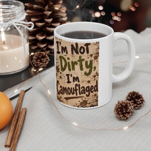 Personalised Muddy Horse Mug, Your Horse Photo, I'm Not Dirty I'm Camouflaged, Custom Pony Mug, Horse Lover Gift 11oz Bild 2