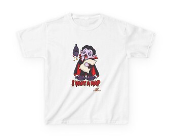 I Vant a Nap Kids Halloween T-Shirt, Cute Vampire Kids Tee, Funny Childrens Halloween Top, Easy Trick or Treat Outfit