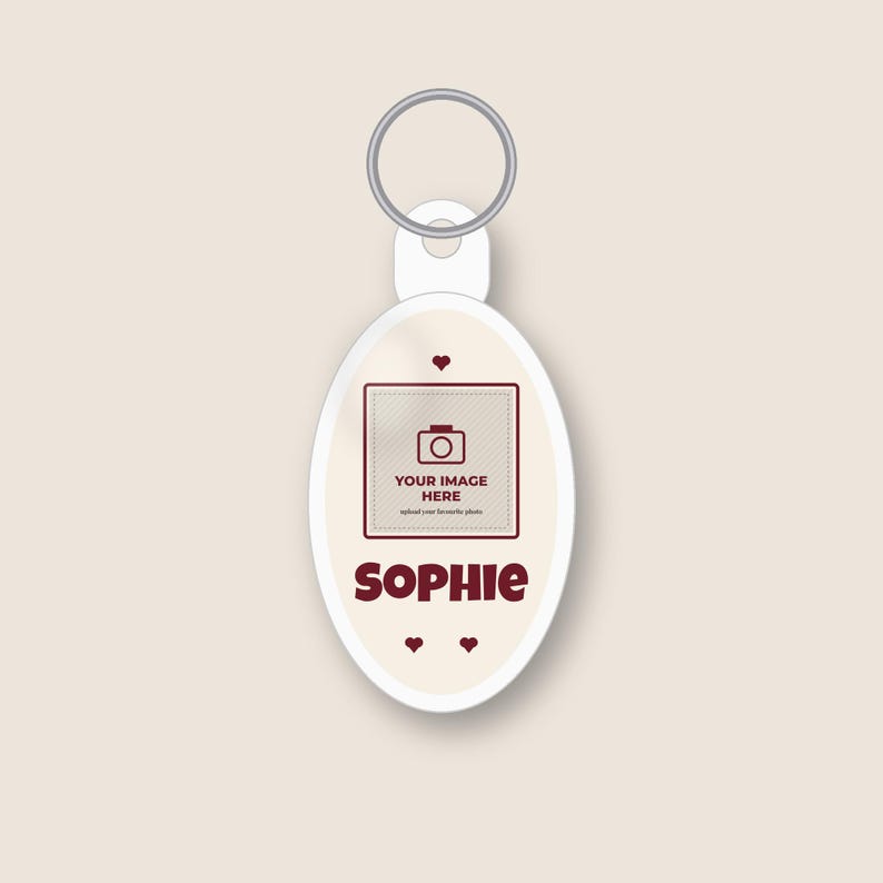 Personalised Photo AirTag Keyring, Custom Name AirTag Holder, Tracker Tag Cover, Couple Gift, Family Photo Gift image 1