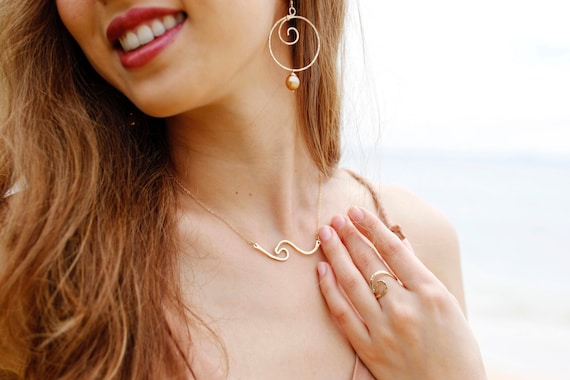 Etsy wave shop necklace