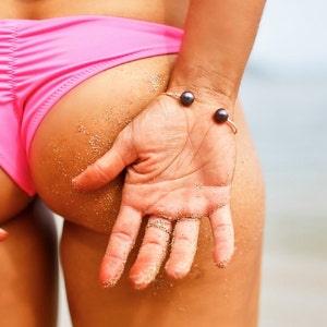 Double Pearl Cuff, Black Pearl Cuff, Black Pearl Bangle, Two Pearl Cuff, Hammered Gold Cuff, Black Pearl Bracelet, Large Black Pearls