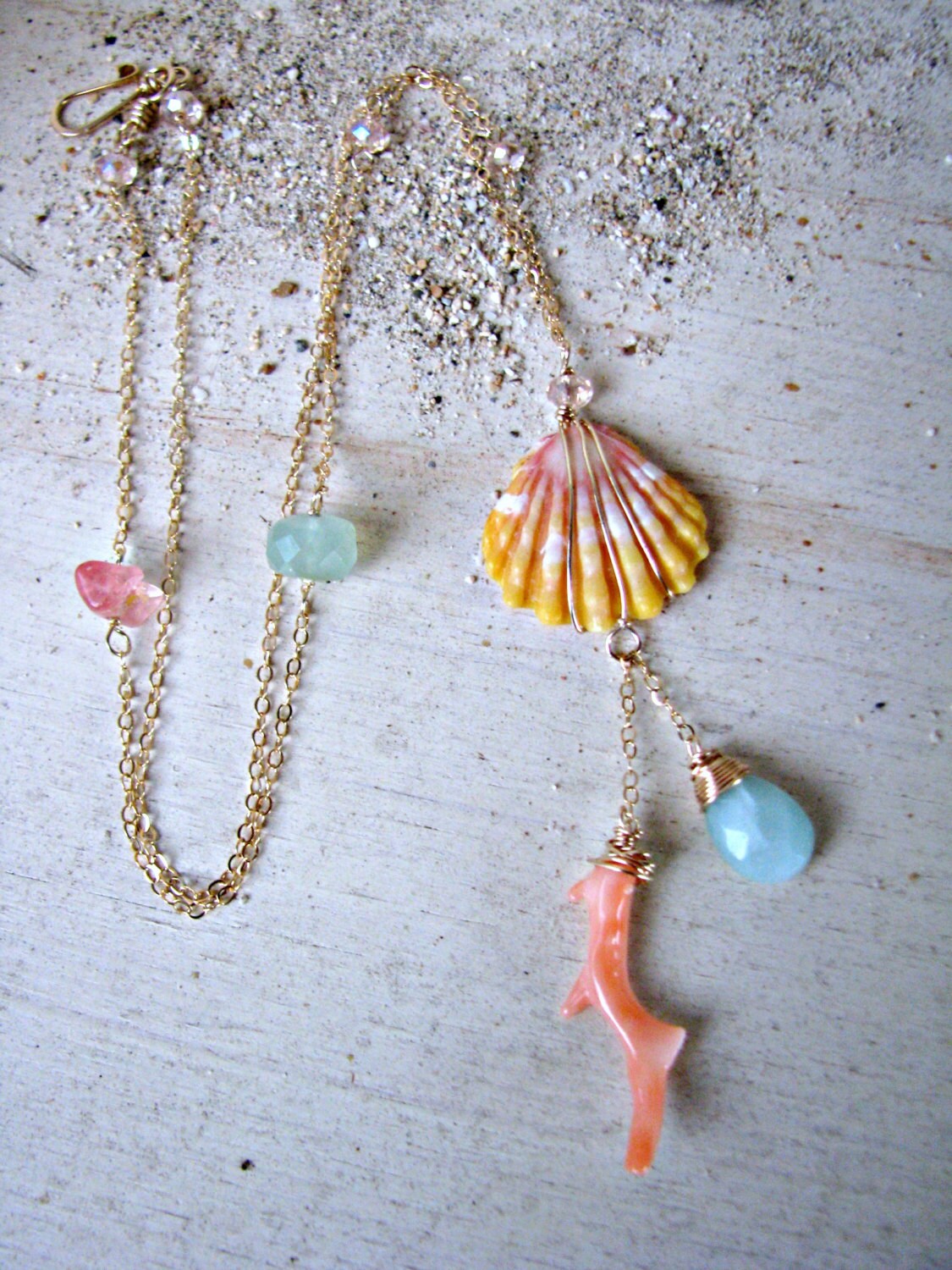 Sunrise seashell cheap necklace