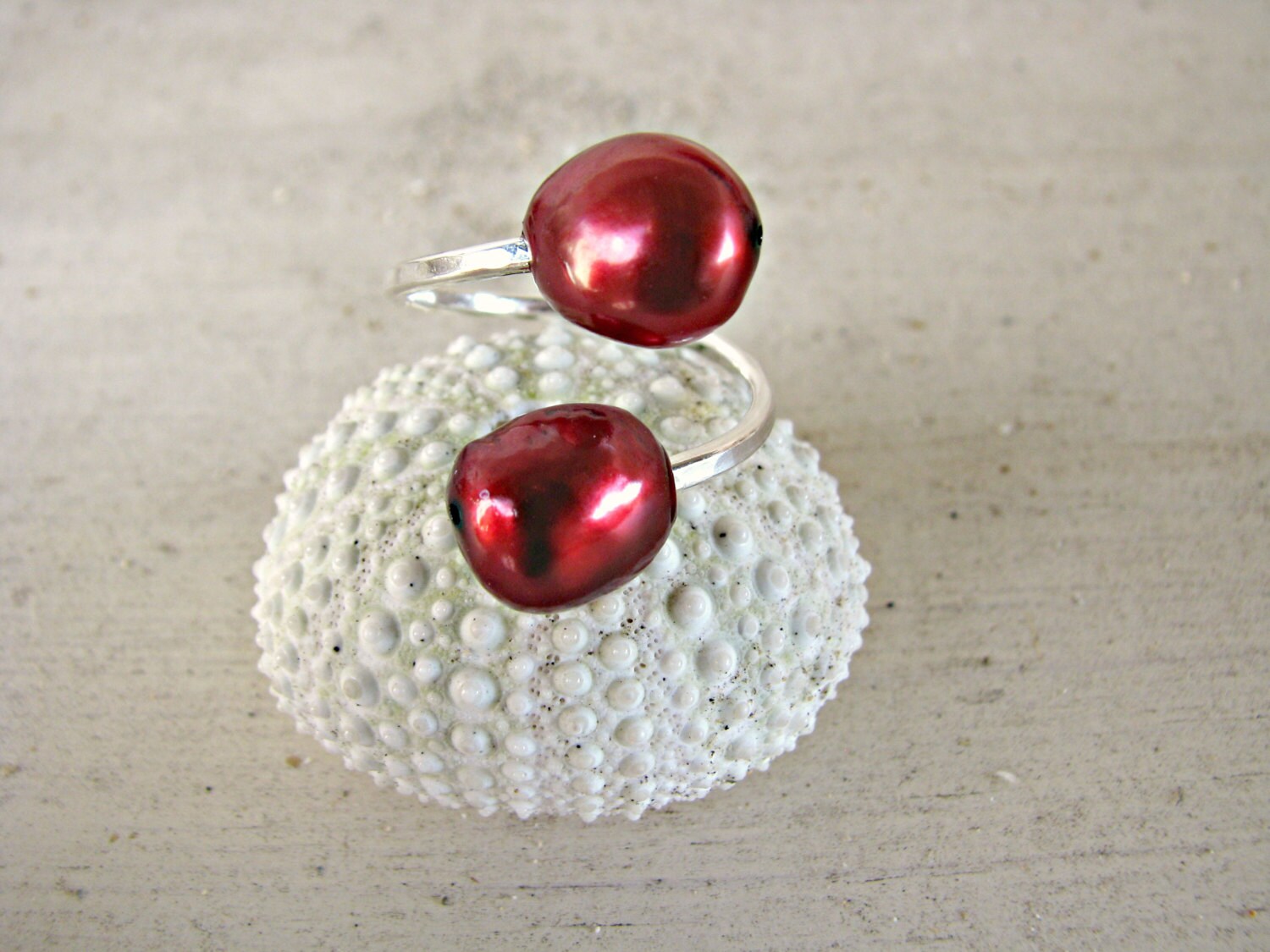 Red Pearl Ring Etsy Singapore