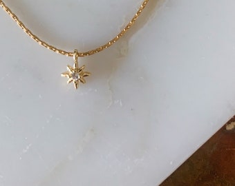 Tiny Crystal Star Necklace