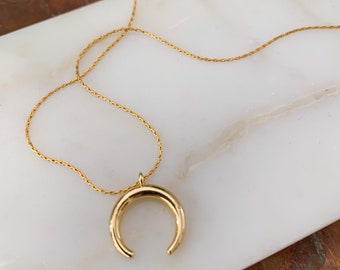 Crescent Moon Charm Necklace