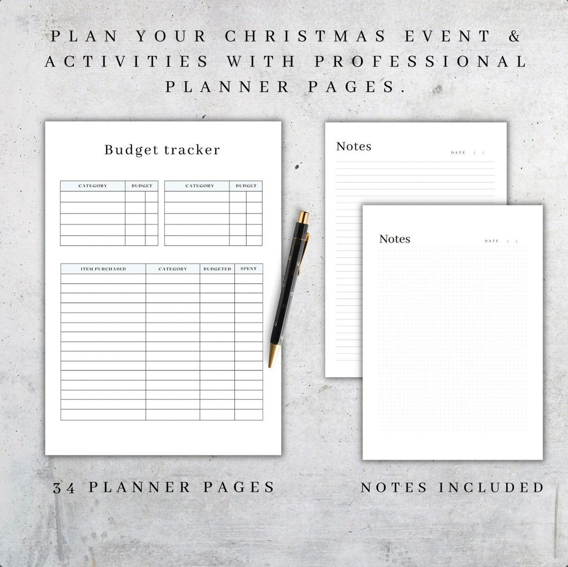 Christmas Planner Printable | Digital Holiday Planner | Event Organizer ...