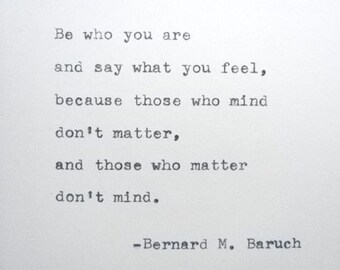 Carte Citation Handtyped Etsy