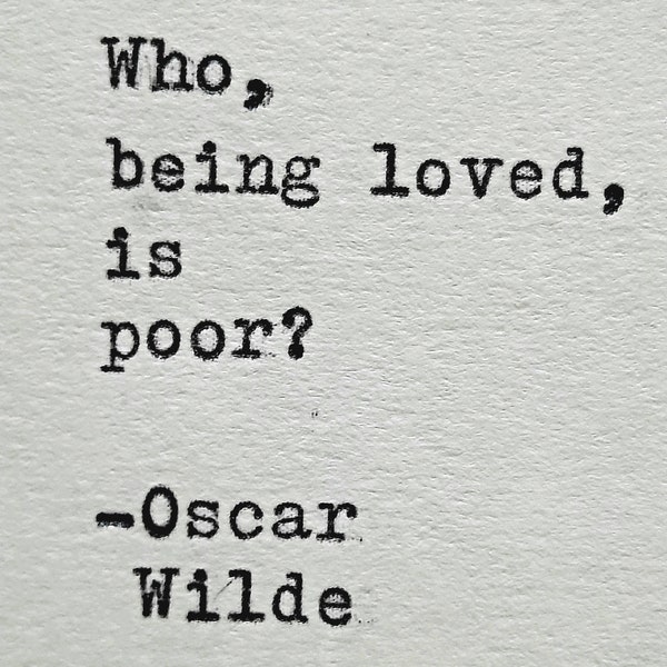 OSCAR WILDE Love quote literary romance wedding gift anniversary marriage