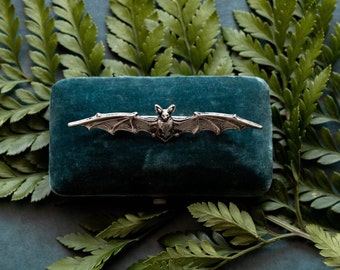 Sterling silver pewter bat pin