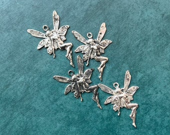 4 piece bulk/ wholesale Sterling silver pewter fairies