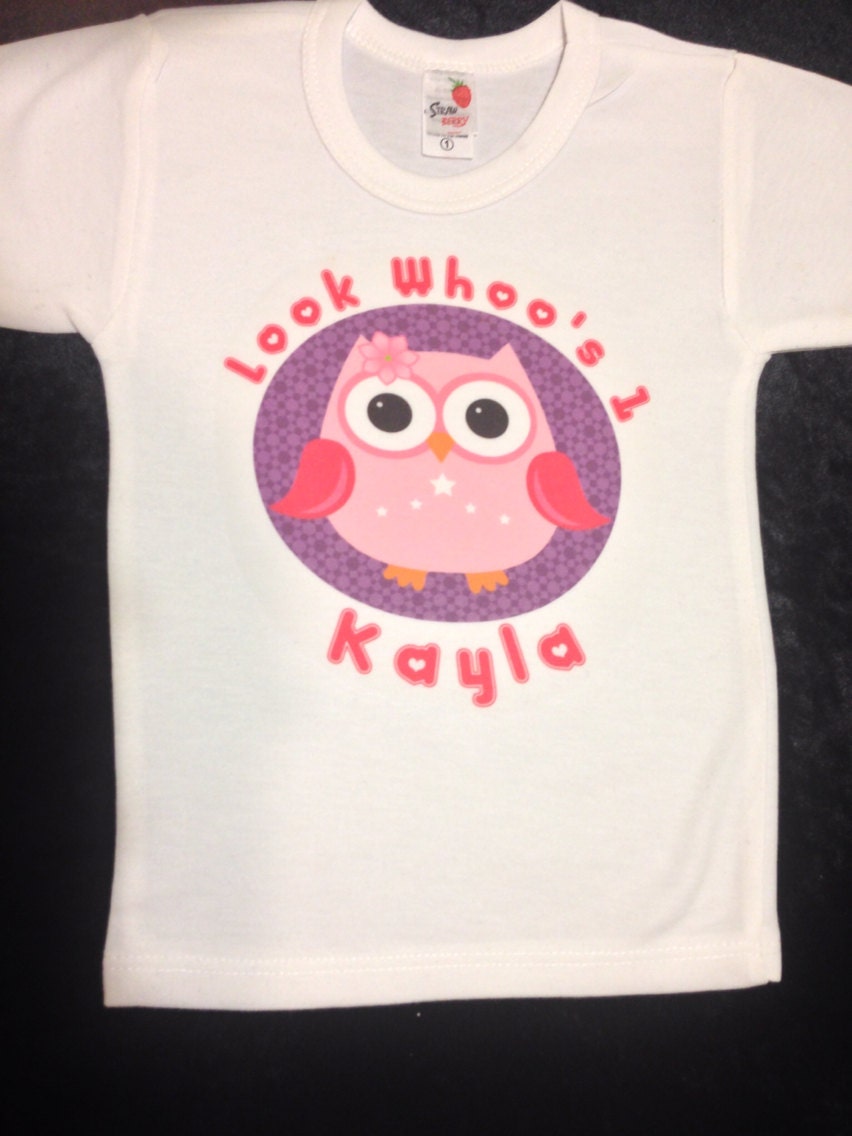 Girls and Babies Owl Birthday T-Shirt Great for Tutus, Birthdays, Photo Props, Parties and Special E