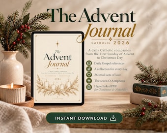 Catholic Advent Journal 2026 for Goodnotes, Daily Gospel Reflections, Hyperlinked PDF