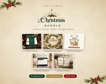 Ultimate Christmas Bundle: Games, Recipes, Planner, Advent Journal, Coloring Pages (Digital Download)