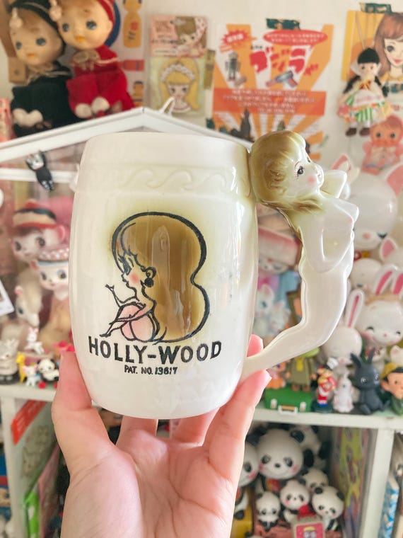Japanese Vintage Showa Sexy Girl Nude Mug Kawaii Risqué Barware
