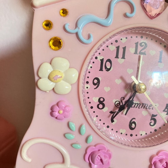 Cute Swimmer Japan JP / Chocoholic Pink Pastel Table Clock Fairy
