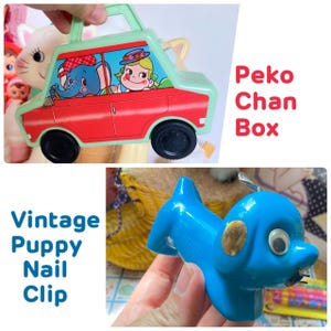 Cortaúñas con forma de perro adorable con ojos móviles o caja de regalo con forma de coche de Milky Peko chan de la tienda de dulces Fujiya de Japón: elige uno.