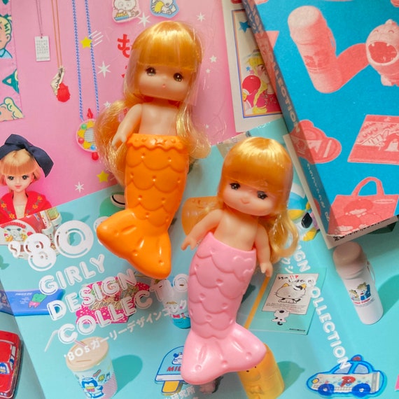 Cute Japanese Vintage 1986 Mermaid Licca Chan Sister Miki Maki