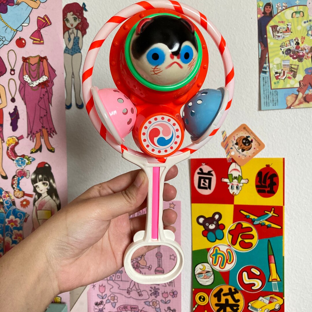 Cute Japanese Vintage Retro Rattle Toddler Baby Toy Doll From Japan Etsy