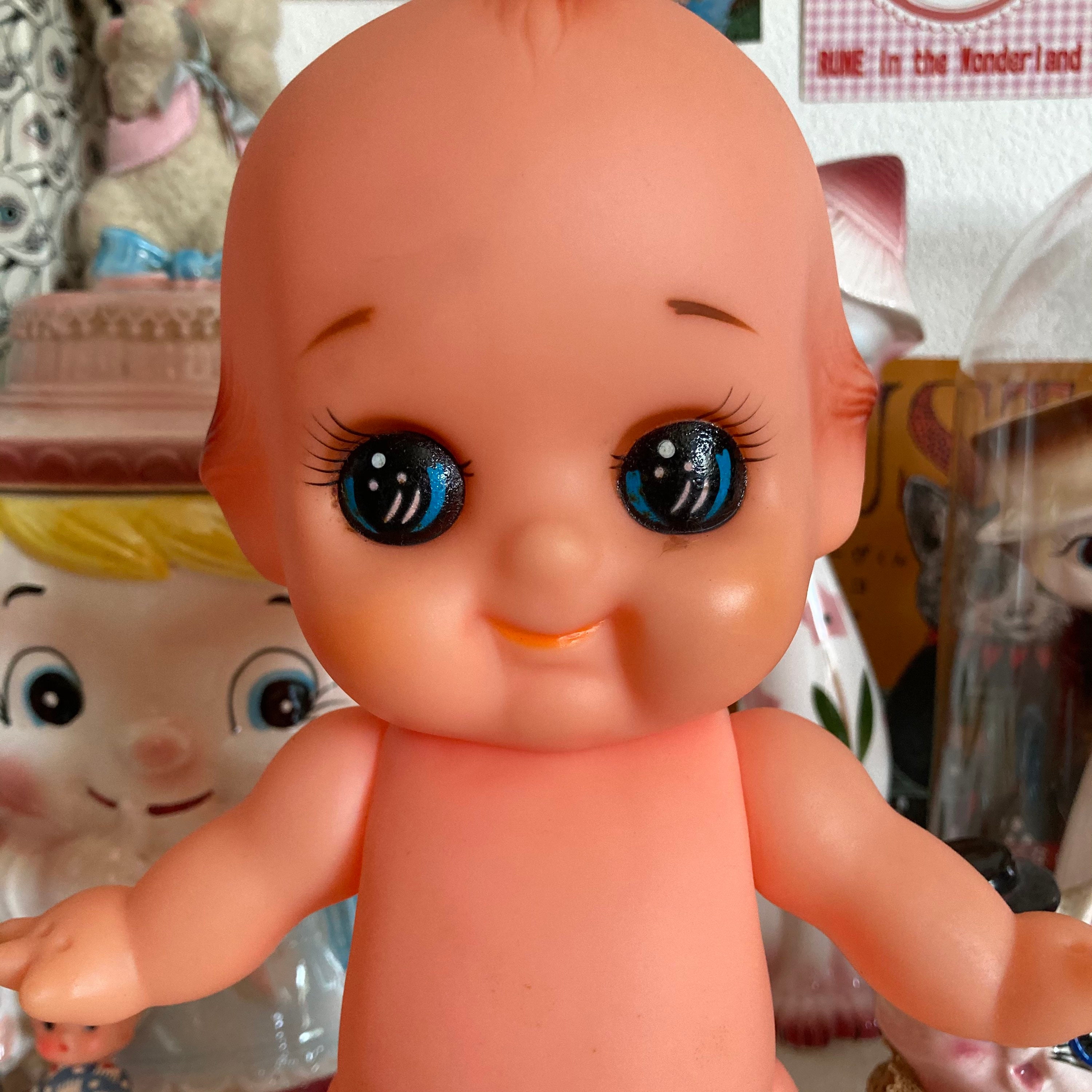 Cute vintage Big Kewpie / Angel Doll / Baby Doll / made in Etsy