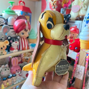 Cute Japanese Vintage Leather Lady ( and the Tramp ) Dog Retro
